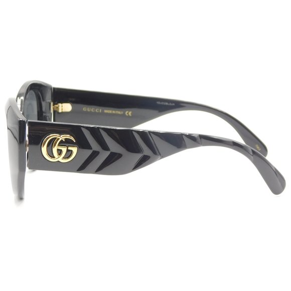 NEW GUCCI GG0809S 001 BLACK GREY CAT EYE WOMEN'S AUTHENTIC SUNGLASSES 52… - Picture 6 of 12